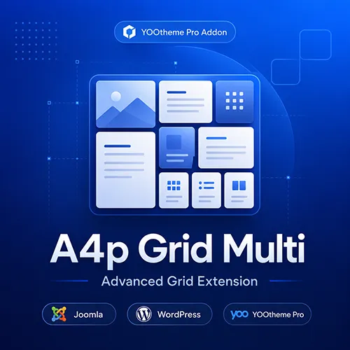 A4p Grid Multi Addon for YOOtheme Pro – advanced grid element for Joomla and WordPress