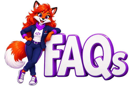 Ava Fox presenting the FAQ section on addons4.pro