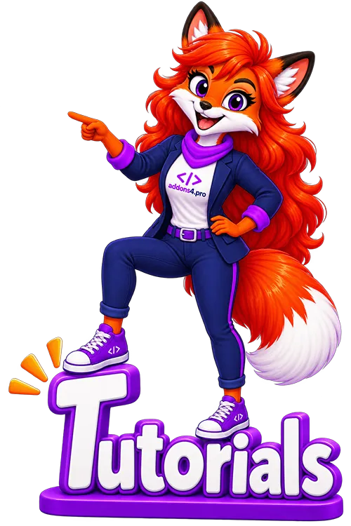 Ava Fox presenting tutorials and guides on addons4.pro